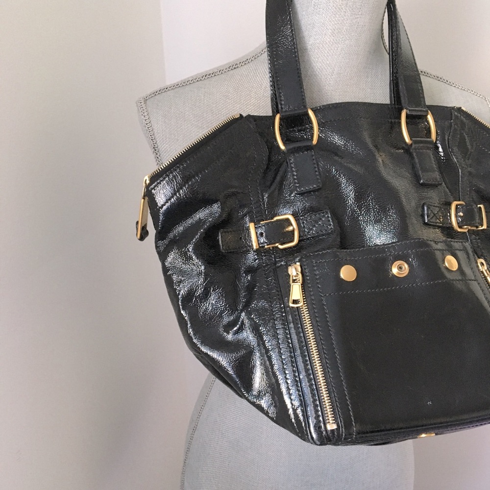 💯 YSL Yves Saint Laurent / Patent “Downtown” - Picture 4 of 15